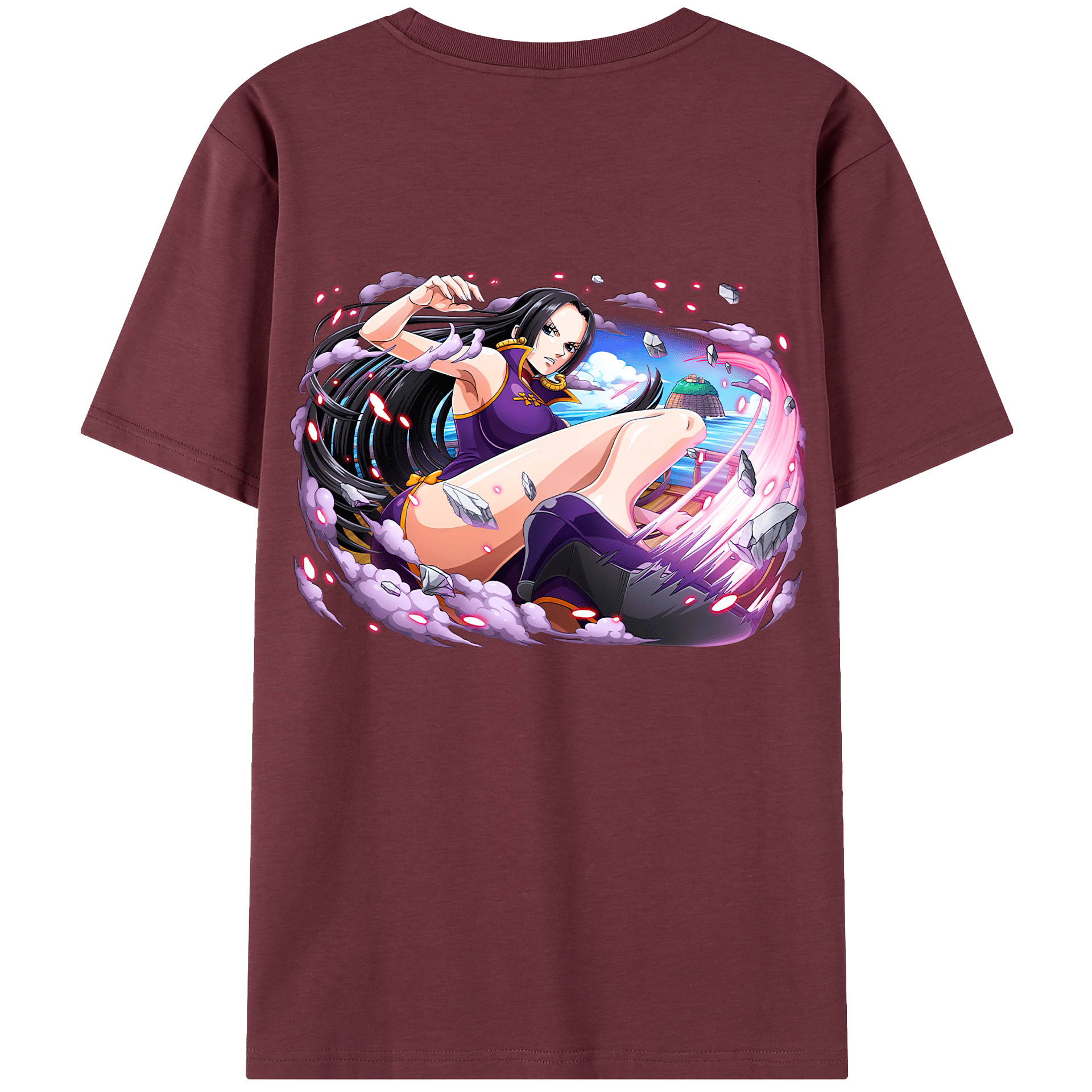 ワンピース ボア・ハンコック ONE PIECE Boa·Hancock 綿100％半袖Tシャツ（背面プリント）